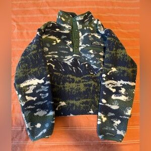 Columbia Women's Helvetia II Printed Cropped Half Snap Fleece Pullover